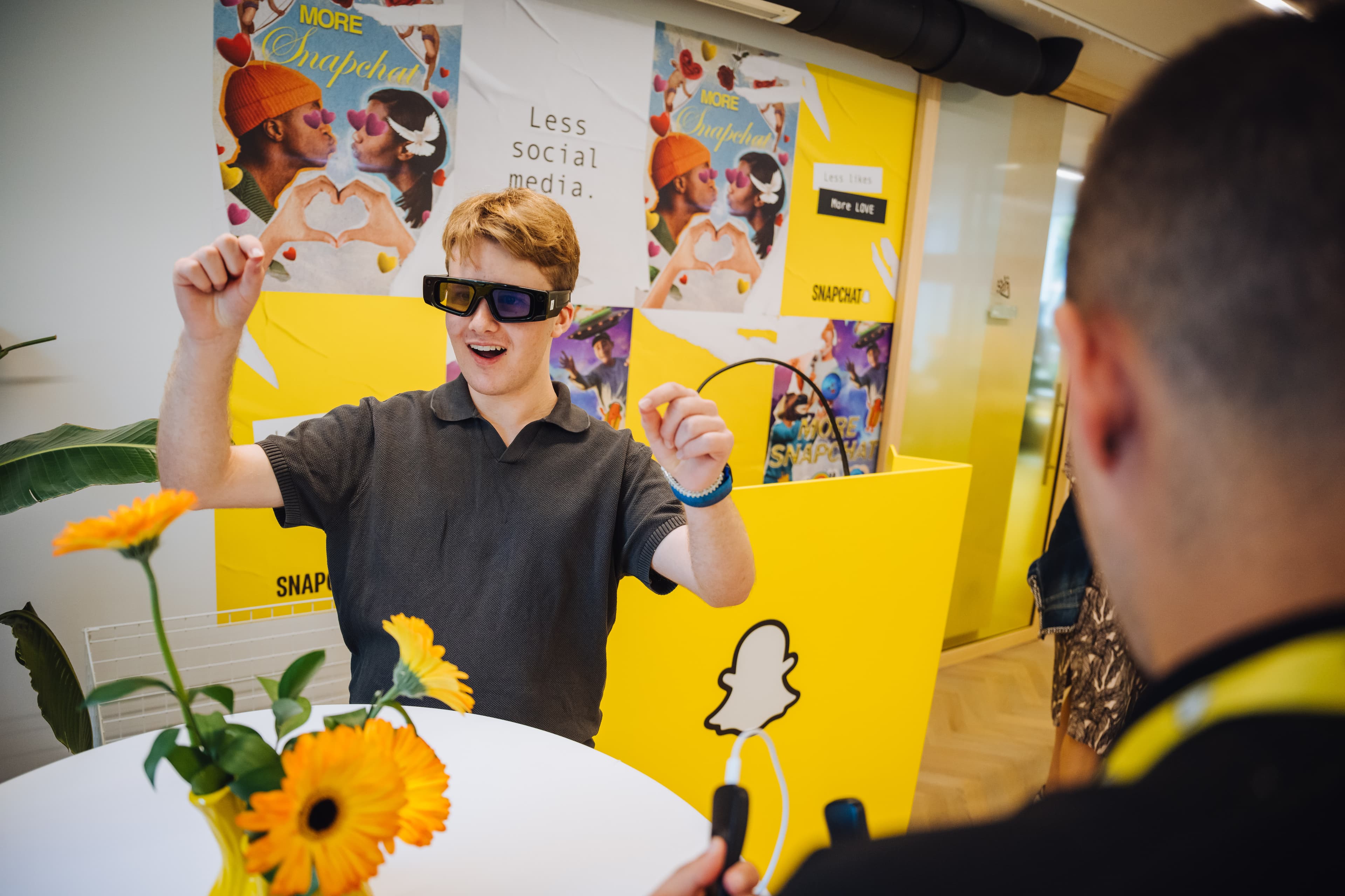 Coen at a Snapchat digital-wellbeing activation
